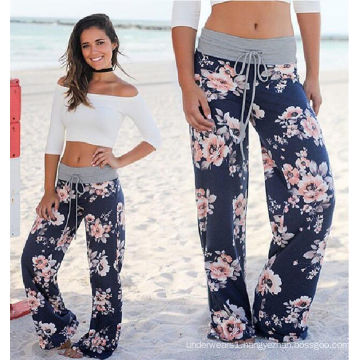 Comfortable plus size print floral yoga pants leggings women leisure stretch tights